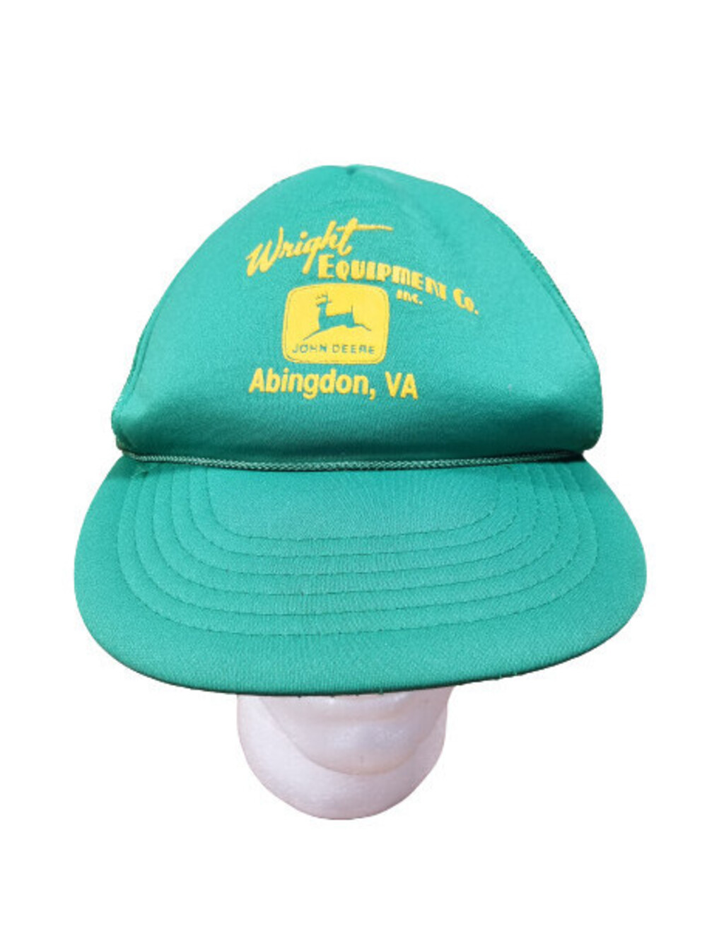 Wright Equipment CO Abingdon VA John Deere Trucker Hat Mesh Hat Used